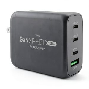 DigiPOWER 100W GaN Wall Charger Fast Compact Multiple Ports-0