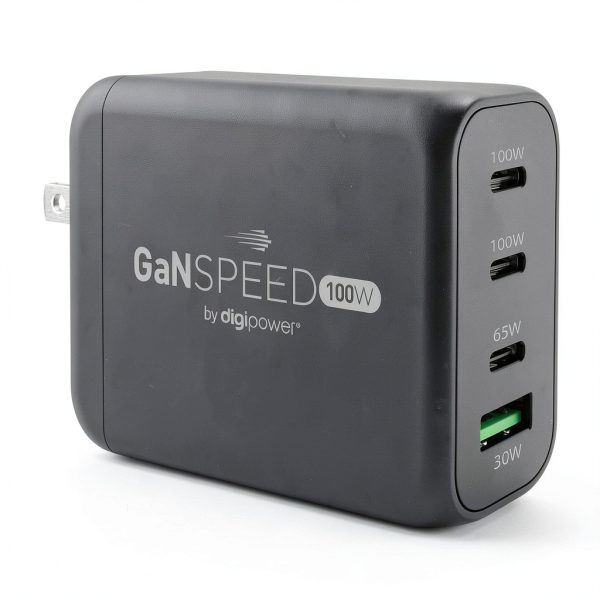 DigiPOWER 100W GaN Wall Charger Fast Compact Multiple Ports-0