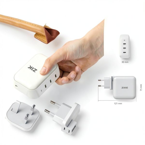 ZIKE 140W GaN III 3 in 1 Fast Charger for Laptops Phones-10