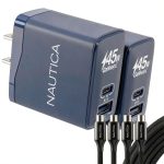 Nautica 45W USB C Charging Bundle Fast Charging PD QC 30-0