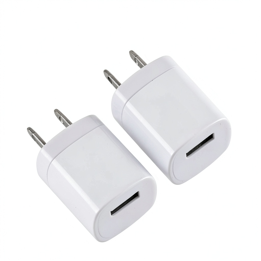 Pavo Universal USB Wall Charger plugged into a wall outlet with multiple devices connected