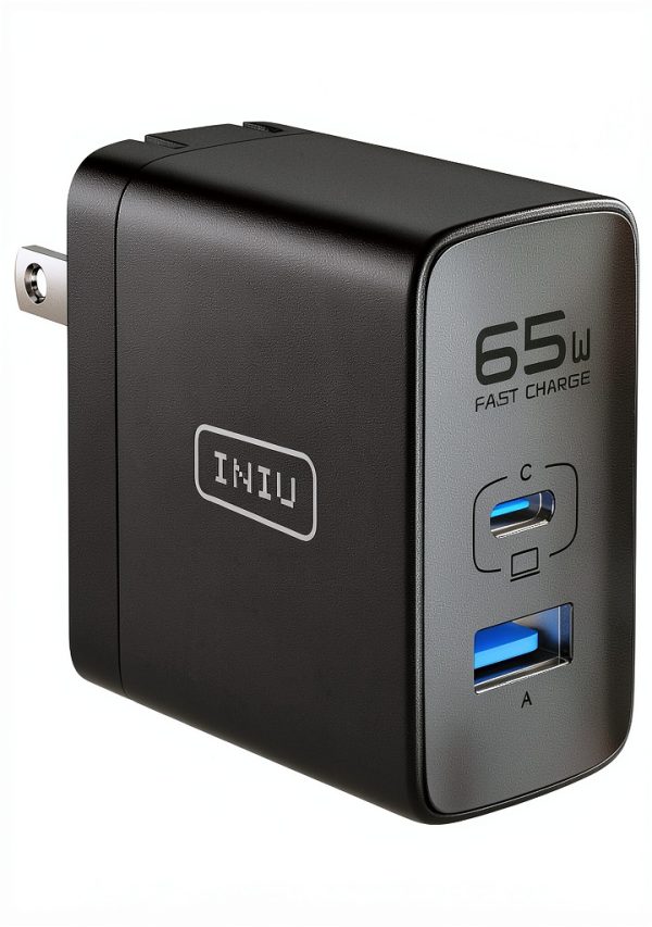 INIU 65W GaN Fast Charger Compact Dual Port Power Adapter-0