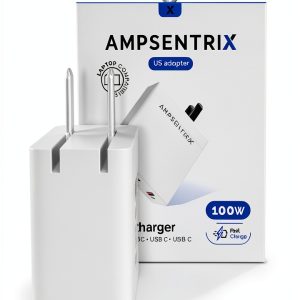 AmpSentrix 100W USB Wall Adapter Fast Charging Portable-0