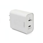 Dual USB C Charger 40W Fast Charging Portable White-0