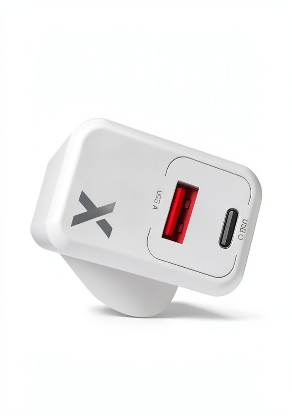 20W USB C Power Adapter AmpSentrix Dual Port Wall Charger-3