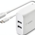 Belkin 24W Dual USB Wall Charger Fast Charging Two Devices-0