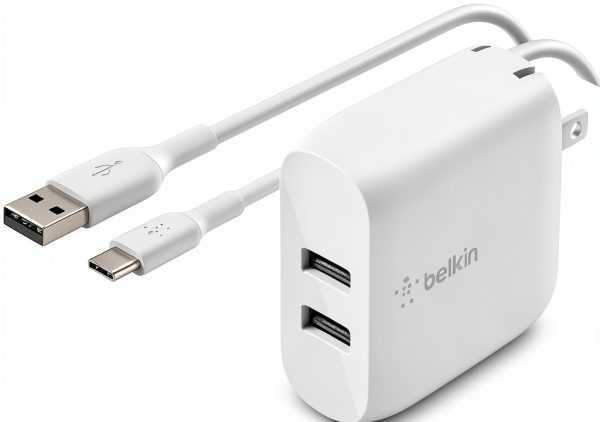 Belkin 24W Dual USB Wall Charger Fast Charging Two Devices-0