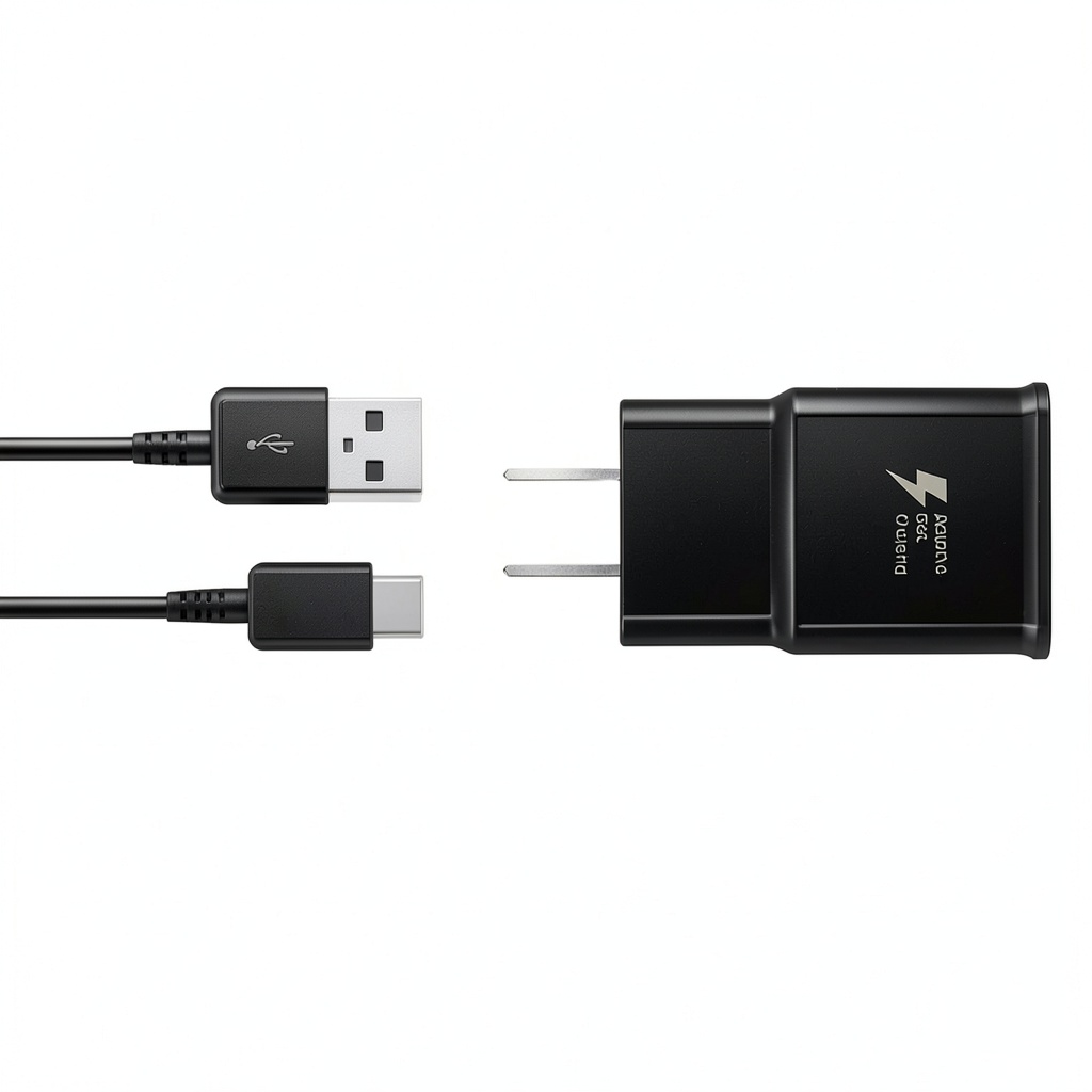 Fast Charging wall charger with USB-C cable plugged into a smartphone