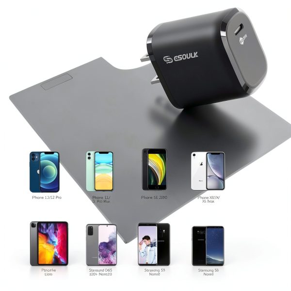Esoulk 20W USB C PD Fast Charger Compact Travel Friendly-5