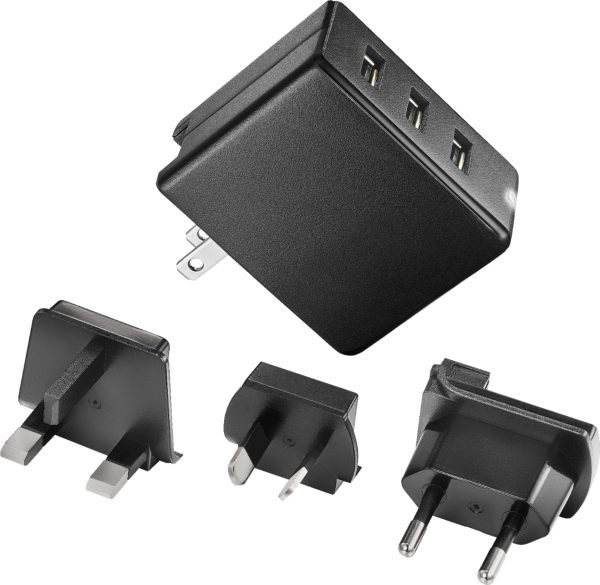 Insignia 30W Wall Charger 3 USB Ports Foldable Travel-0