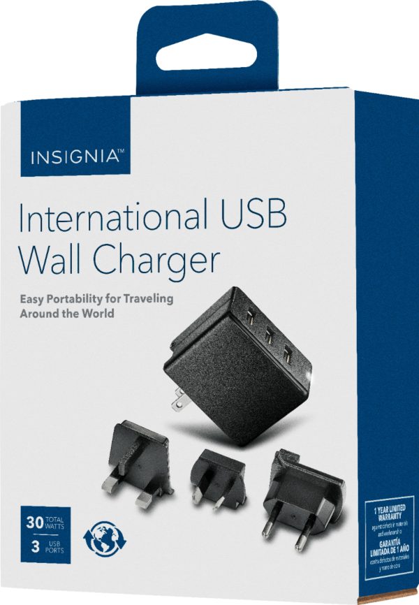 Insignia 30W Wall Charger 3 USB Ports Foldable Travel-4