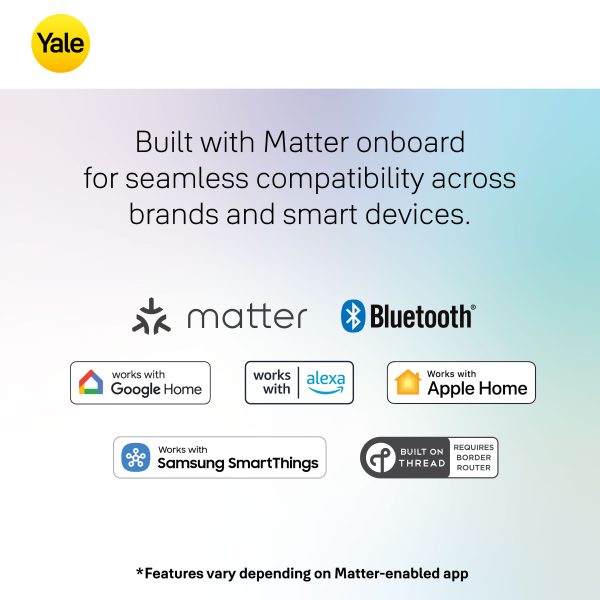 Yale Smart Lock with Matter Pushbutton Keypad Multiple Colors-3