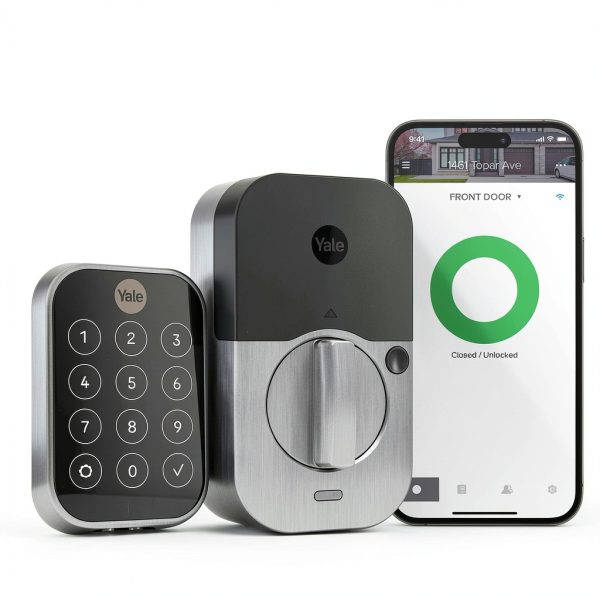 Yale Assure Lock 2 Smart Wi‑Fi Deadbolt Black Suede Satin Nickel-1